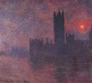 Claude Monet Houses of Parliament at Sunset oil painting picture wholesale